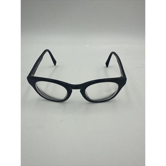 Warby Parker Eyeglasses Caspar 100 Gloss Black Rounded Square Frame 48[]23 145 - Picture 1 of 5
